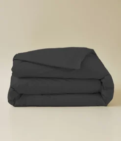 Housse de couette percale gris basalt