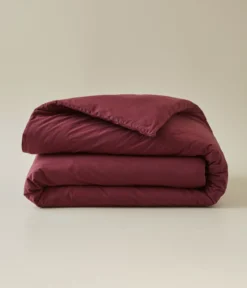 Housse de couette percale lavée Prune