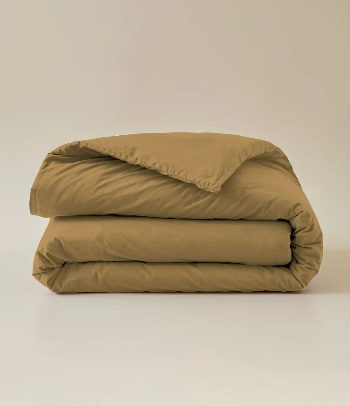 Housse de couette percale lavée Marron cire