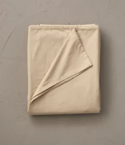 Housse de couette percale lavée Beige épeautre