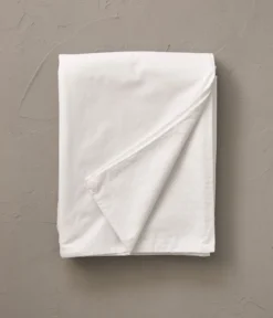 Housse de couette percale lavée Blanc saline