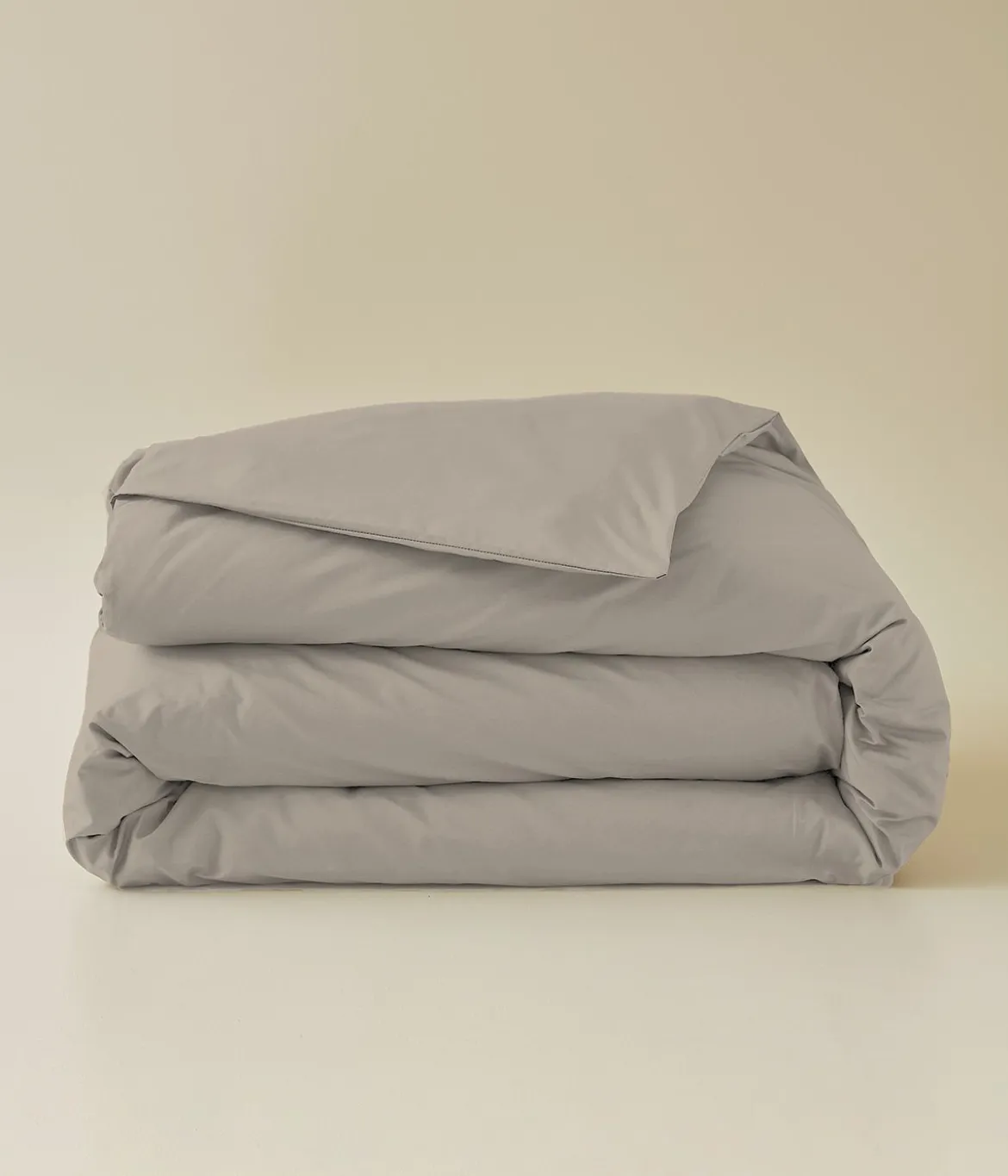 Housse de couette percale marron terre battue