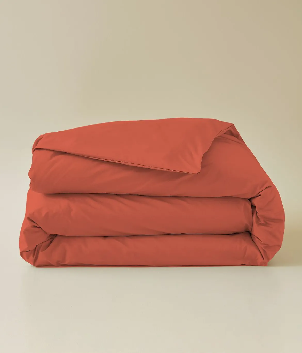 Housse de couette percale orange étincelle