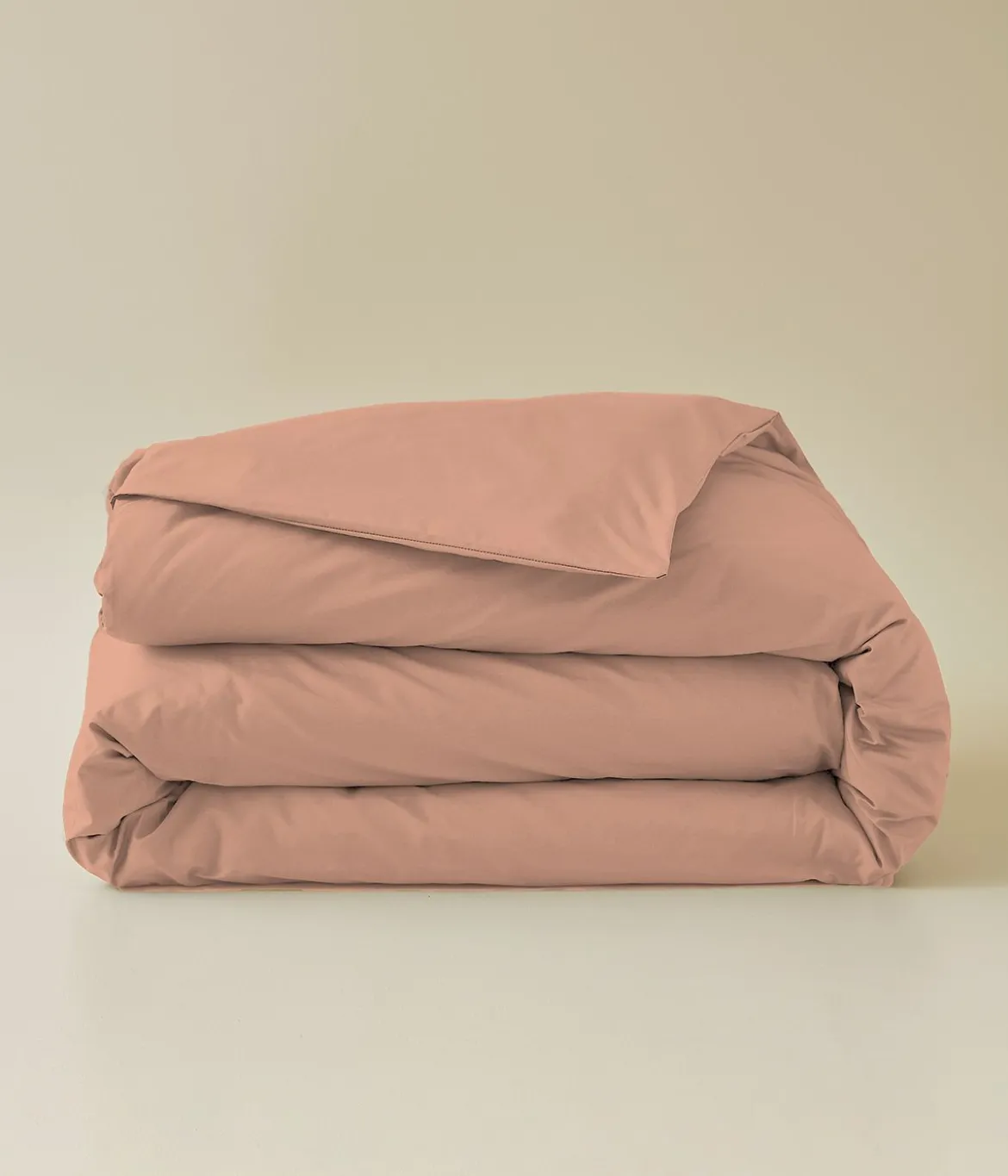 Housse de couette percale Rose pêche