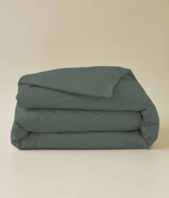 Housse de couette percale vert alligator