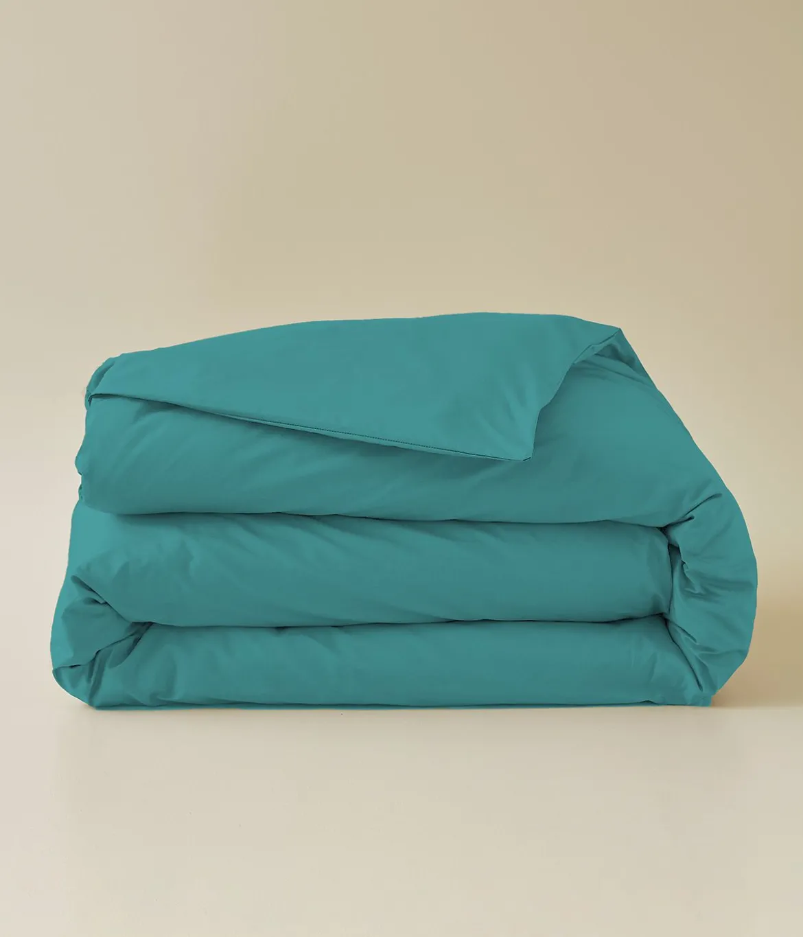 Housse de couette percale vert émeraude