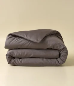 Housse de couette satin de coton et Lyocell Tencel™ Noisette