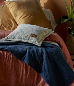 Housse de coussin Double jeu bleu encre