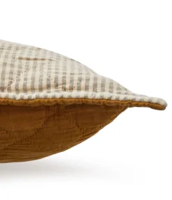 Housse de coussin Double jeu caramel