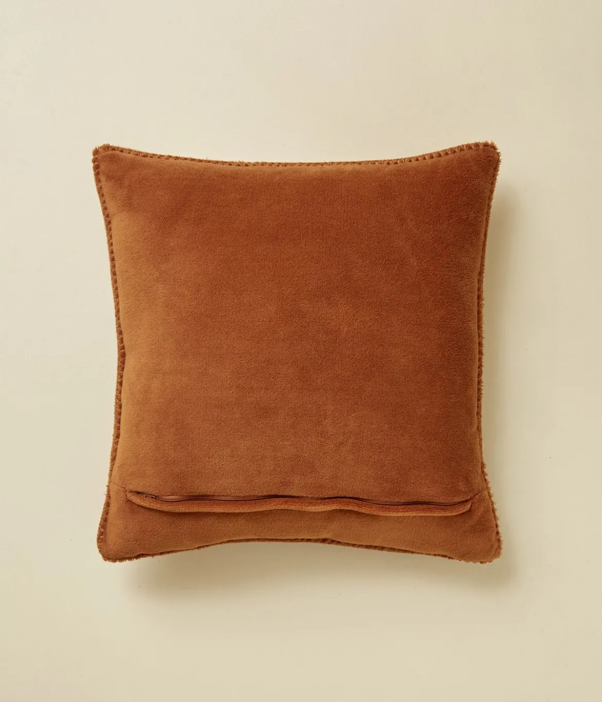 Housse de coussin polaire Après-ski caramel