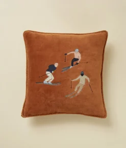 Housse de coussin polaire Après-ski caramel
