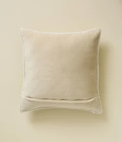 Housse de coussin polaire Au coeur de la vallée beige
