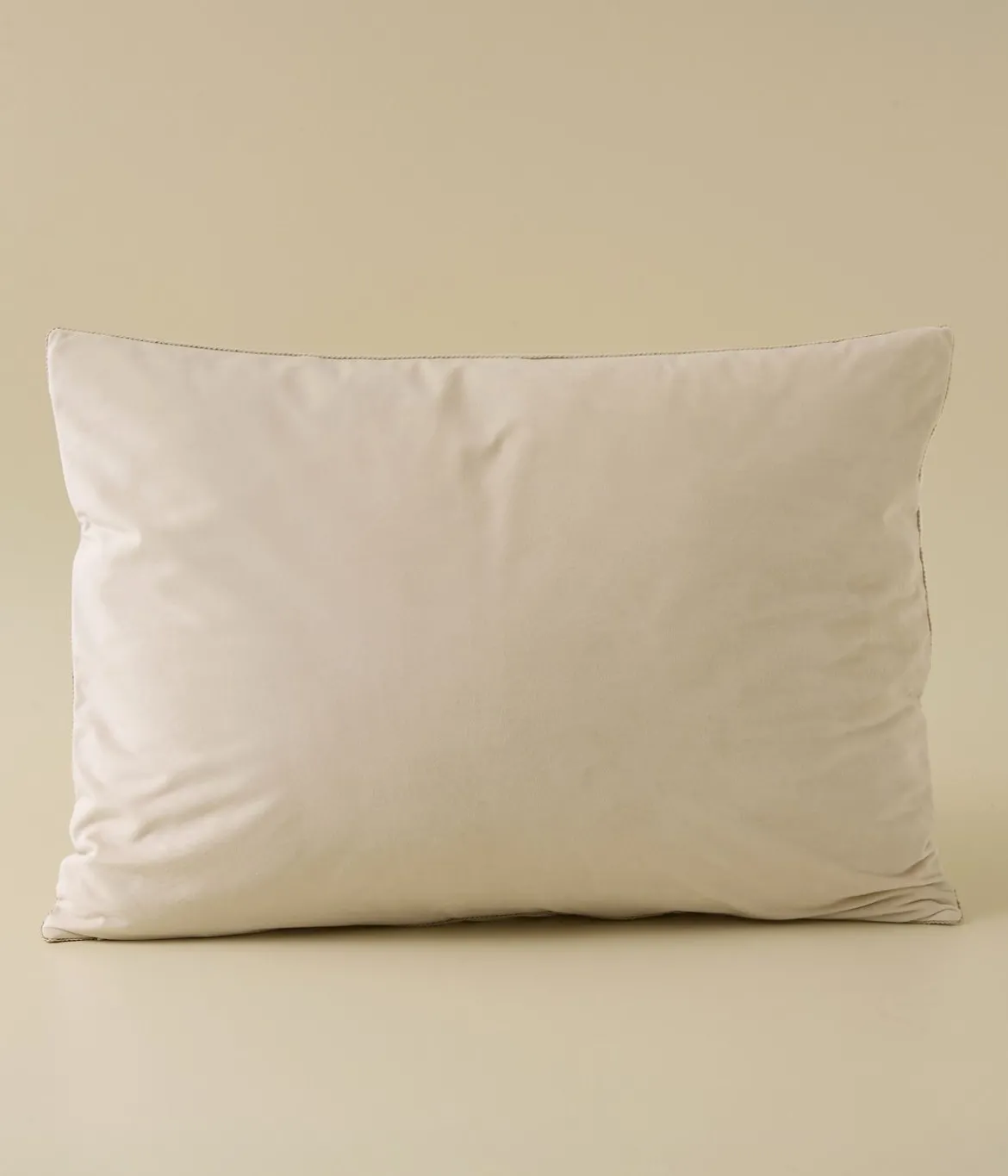 Housse de coussin velours Daïna beige épeautre