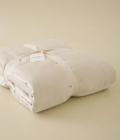 Jeté de lit Daïna beige épeautre