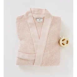 Kimono nid d'abeille Bain de minuit rose