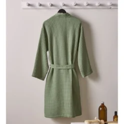 Kimono nid d'abeille Bain de minuit Vert jade