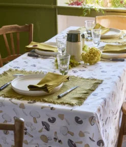 Linge de table brodé Automne