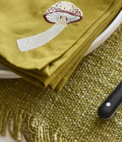 Linge de table brodé Automne