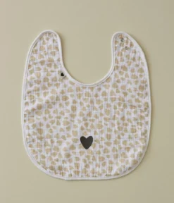 Lot de 3 bavoirs Petit coeur