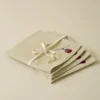 Lot de 4 serviettes de table brodées Rdv au sommet