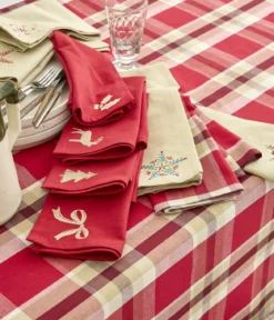 Lot de 4 serviettes de table Réveillon