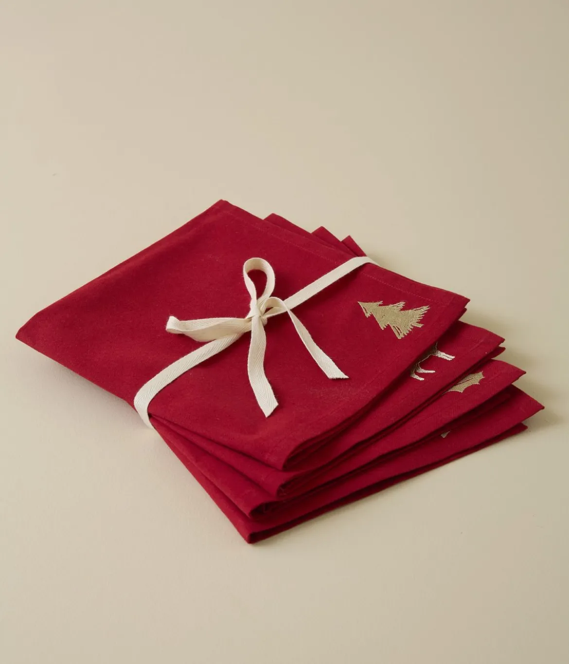 Lot de 4 serviettes de table Réveillon