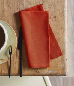 Lot de 2 serviettes métis Prélude paprika