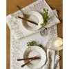 Lot 4 serviettes et 1 chemin de table Lueur d'hiver