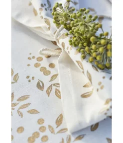 Lot 4 serviettes et 1 chemin de table Lueur d'hiver