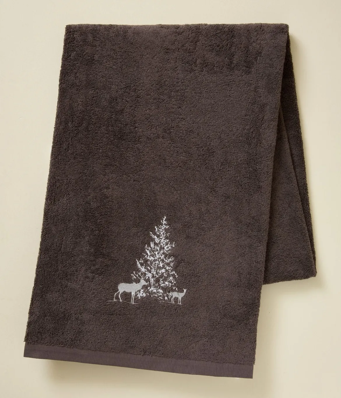 Parure de bain brodé Trésor des forêts Cacao