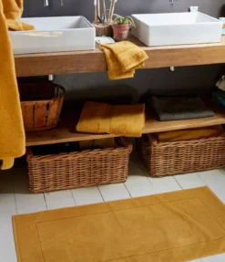 Parure de bain unie miel