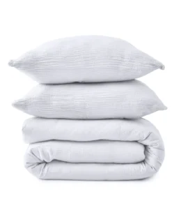 Parure de lit en gaze de coton Blanc