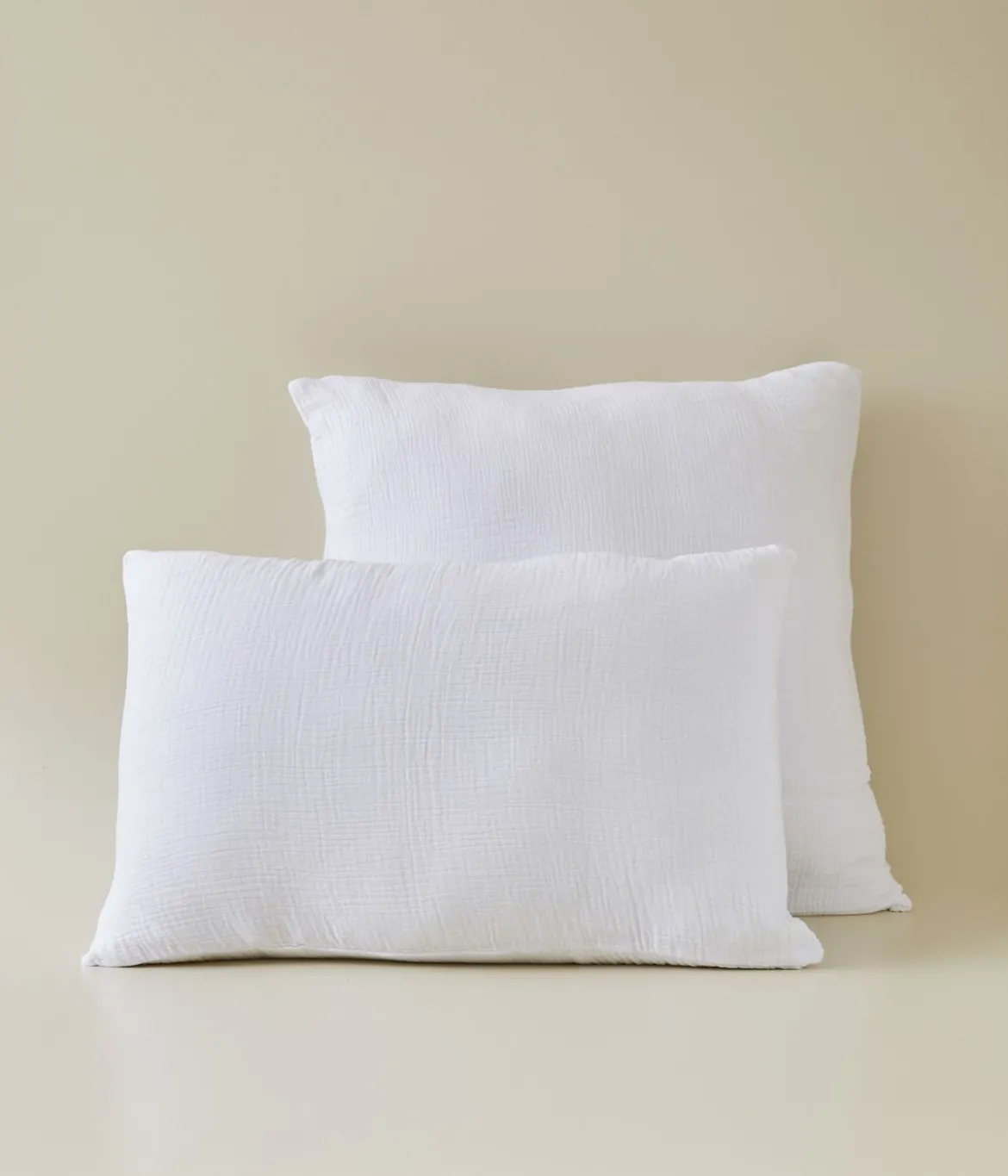 Parure de lit en gaze de coton Blanc