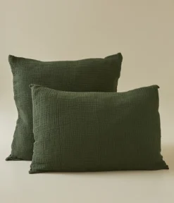 Parure de lit Gaze de coton Kaki