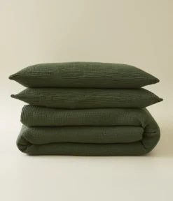 Parure de lit Gaze de coton Kaki