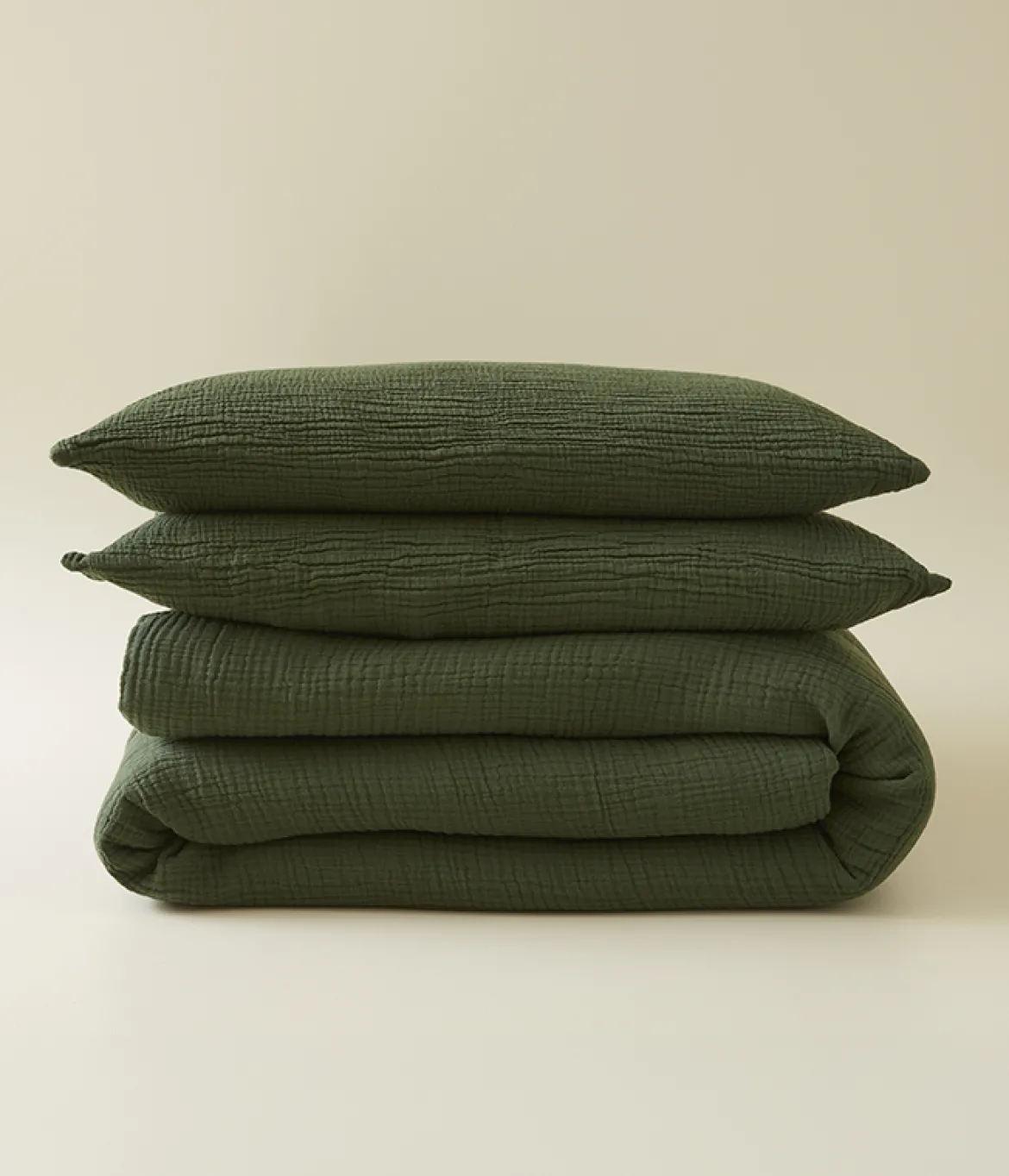 Parure de lit Gaze de coton Kaki