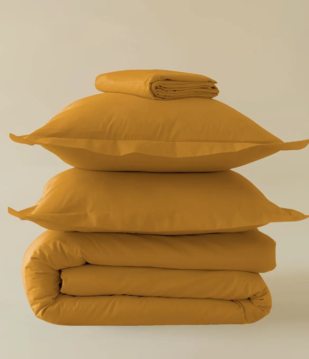 Parure de lit percale miel