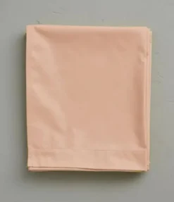 Parure de lit percale rose pêche