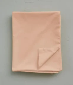 Parure de lit percale rose pêche