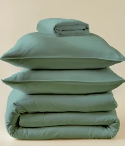 Parure de lit satin de coton & Lyocell Tencel™ cyprès
