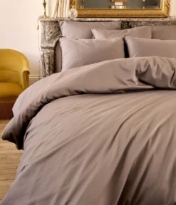Parure de lit satin de coton & lyocell Tencel™ Noisette