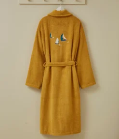 Peignoir brodé Au large miel