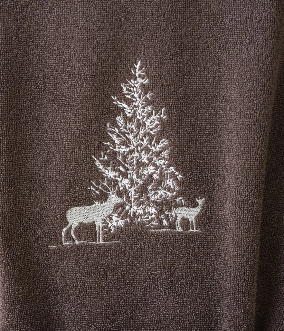 Peignoir mixte brodé Trésor des forêts
