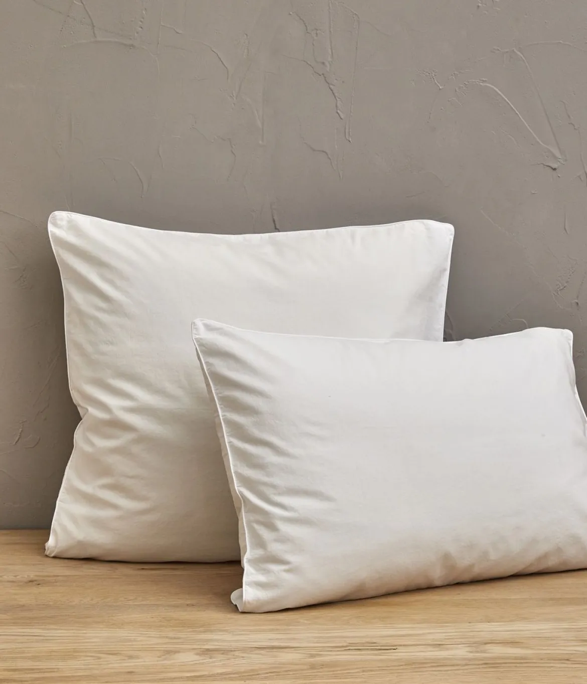 Percale lavée blanc saline