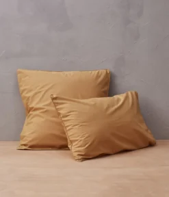 Percale lavée marron cire