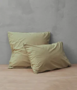 Percale lavée vert herbe