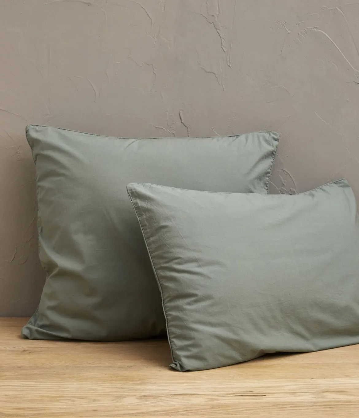 Percale lavée vert sauge