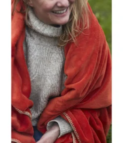 Plaid Bien au chaud Orange bruni