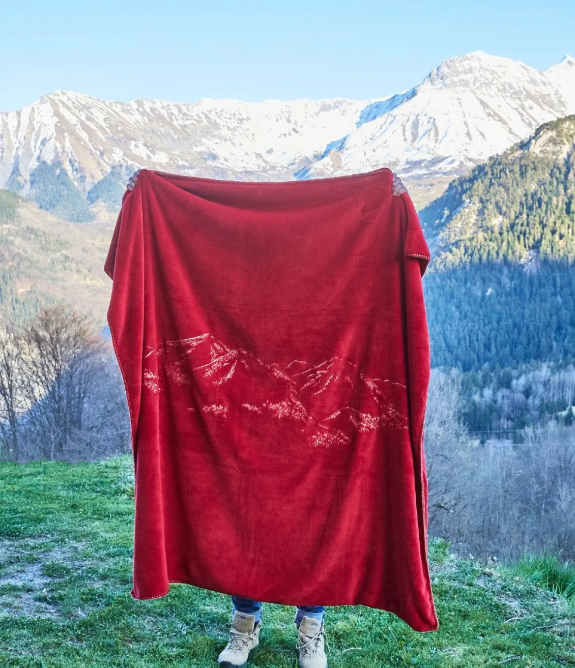 Plaid brodé Grandeur nature