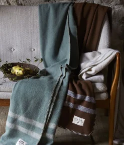 Plaid en laine Ivar vert